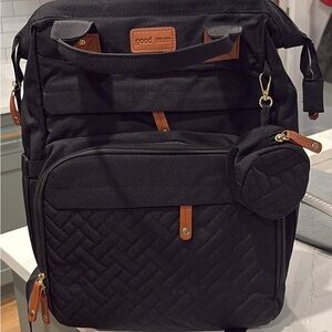NWOT Black Good Mum Diaper Bag